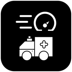 fast ambulance car icon design
