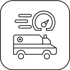 fast ambulance car icon design