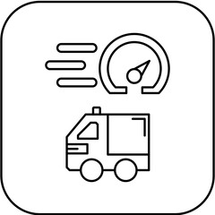 fast ambulance car icon design