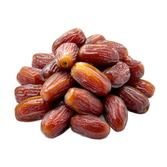dried dates on white background