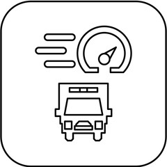 fast ambulance car icon design