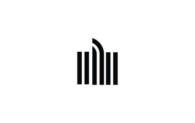 ILI Creative Unique Modern Letter Logo Design. Stylized logo featuring a unique letter design, presenting abstract minimalist aesthetics and modern appeal.