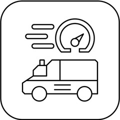 fast ambulance car icon design