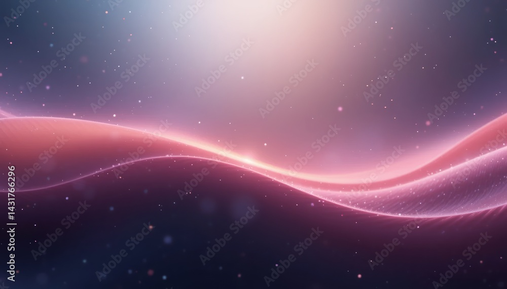 Poster flowing light waves abstract background digital art soft colors ethereal environment smooth viewpoin
