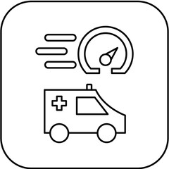 fast ambulance car icon design