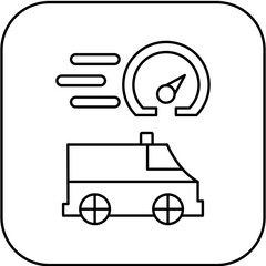 fast ambulance car icon design