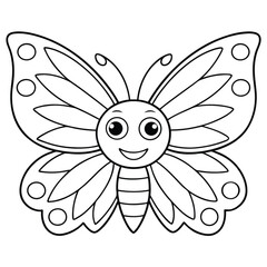 Cute Butterfly Coloring Pages For Kids