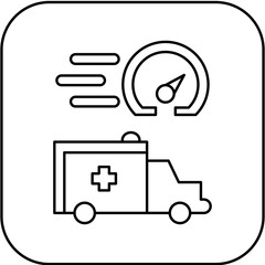 fast ambulance car icon design