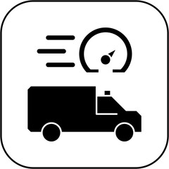 fast ambulance car icon design