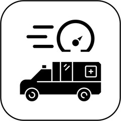 fast ambulance car icon design
