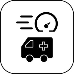 fast ambulance car icon design