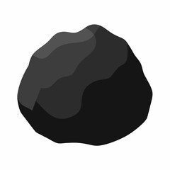 Black coal vector on white background.