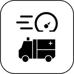 fast ambulance car icon design