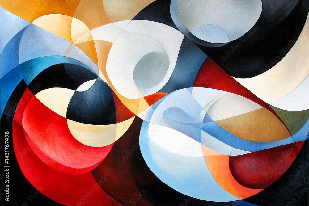 Aufkleber exploration of chaotic geometric patterns reflecting abstract artistry in a mesmerizing composition