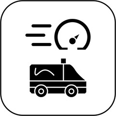 fast ambulance car icon design