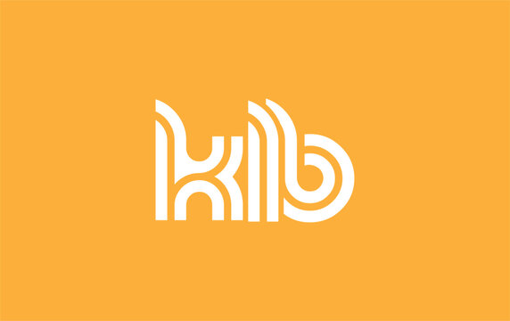 KLB Creative Unique Modern Letter Logo Design. Stylized logo featuring a unique letter design, presenting abstract minimalist aesthetics and modern appeal.
