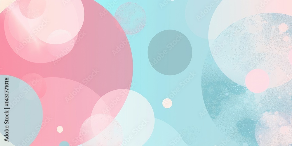 Poster abstract multiple pastel colour circle with the colourful background, geometry a branch of mathemati