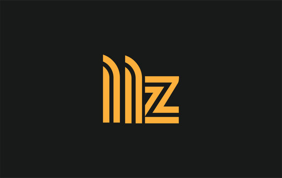 LLZ Creative Unique Modern Letter Logo Design. Stylized logo featuring a unique letter design, presenting abstract minimalist aesthetics and modern appeal.