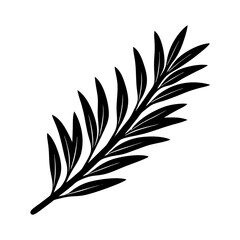 Obraz premium Green Palm Leaf Vector on White Background Tropical Clipart for Design & Decoration