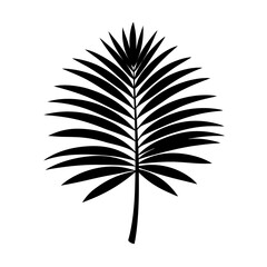 Fototapeta premium Green Palm Leaf Vector on White Background Tropical Clipart for Design & Decoration