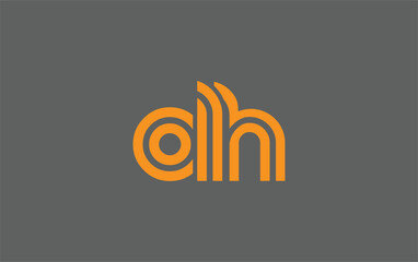 OLH Creative Unique Modern Letter Logo Design. Stylized logo featuring a unique letter design, presenting abstract minimalist aesthetics and modern appeal.