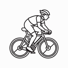 Naklejka premium stylish cycling silhouette vector art illustration