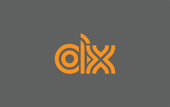 OLX Creative Unique Modern Letter Logo Design. Stylized logo featuring a unique letter design, presenting abstract minimalist aesthetics and modern appeal.