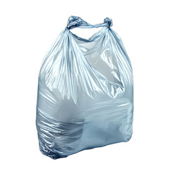 Light Blue Plastic Bag Isolated on Black Background