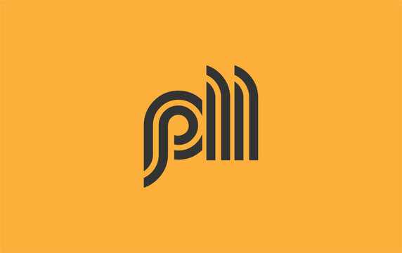 PLL Creative Unique Modern Letter Logo Design. Stylized logo featuring a unique letter design, presenting abstract minimalist aesthetics and modern appeal.