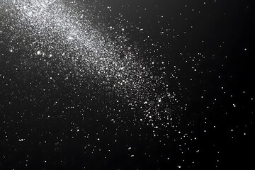 Obraz premium Black and white cosmic background with glowing stars and subtle nebula effect