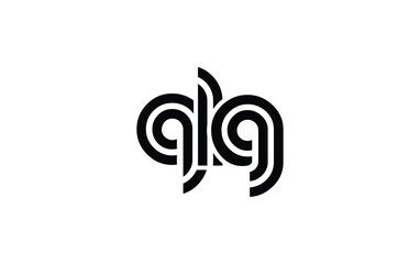 QLG Creative Unique Modern Letter Logo Design. Stylized logo featuring a unique letter design, presenting abstract minimalist aesthetics and modern appeal.