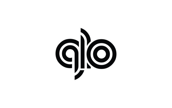 QLO Creative Unique Modern Letter Logo Design. Stylized logo featuring a unique letter design, presenting abstract minimalist aesthetics and modern appeal.