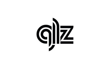 QLZ Creative Unique Modern Letter Logo Design. Stylized logo featuring a unique letter design, presenting abstract minimalist aesthetics and modern appeal.
