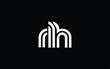 RLH Creative Unique Modern Letter Logo Design. Stylized logo featuring a unique letter design, presenting abstract minimalist aesthetics and modern appeal.