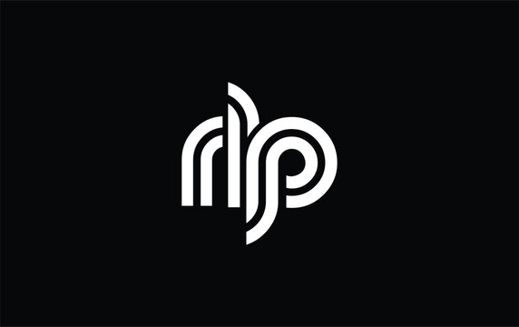 RLP Creative Unique Modern Letter Logo Design. Stylized logo featuring a unique letter design, presenting abstract minimalist aesthetics and modern appeal.