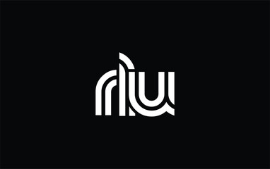 RLU Creative Unique Modern Letter Logo Design. Stylized logo featuring a unique letter design, presenting abstract minimalist aesthetics and modern appeal.