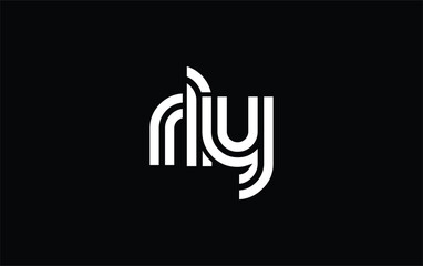 RLY Creative Unique Modern Letter Logo Design. Stylized logo featuring a unique letter design, presenting abstract minimalist aesthetics and modern appeal.