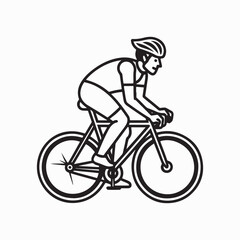Naklejka premium stylish cycling silhouette vector art illustration