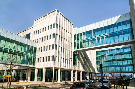 Modern campus of Paris-Saclay Research University in France on February 28, 2024