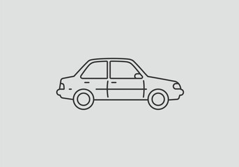 Car vector icon or symbol for web or app design