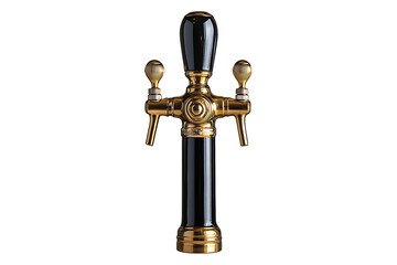 A beer tap in a pub isolated on transparent background
