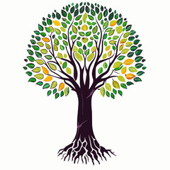 abstract tree vector illustration