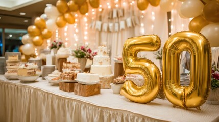 Golden 50th birthday celebration