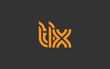 Obraz premium TLX Creative Unique Modern Letter Logo Design. Stylized logo featuring a unique letter design, presenting abstract minimalist aesthetics and modern appeal.