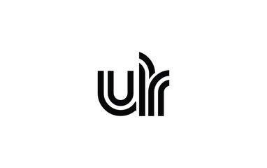 ULR Creative Unique Modern Letter Logo Design. Stylized logo featuring a unique letter design, presenting abstract minimalist aesthetics and modern appeal.