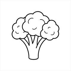 Broccoli Continuous Line Art Vector Illustration