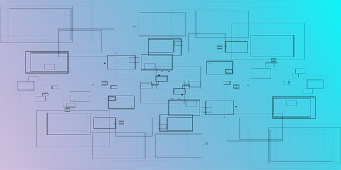 An abstract design featuring a black square box centered on a clean, gradient background. The box has soft edges and subtle shadows to create depth, with minimalist lighting and a modern, 