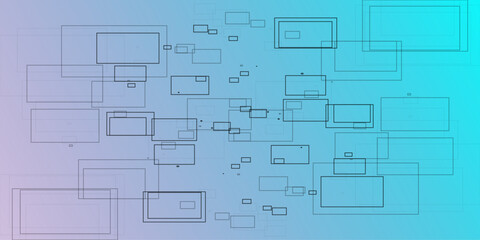 An abstract design featuring a black square box centered on a clean, gradient background. The box has soft edges and subtle shadows to create depth, with minimalist lighting and a modern, 