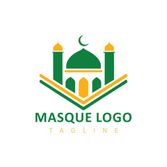Beautiful clean Mosque logo icon vector editable graphic design 
