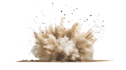 Earthy Brown Powder Isolated on White Background